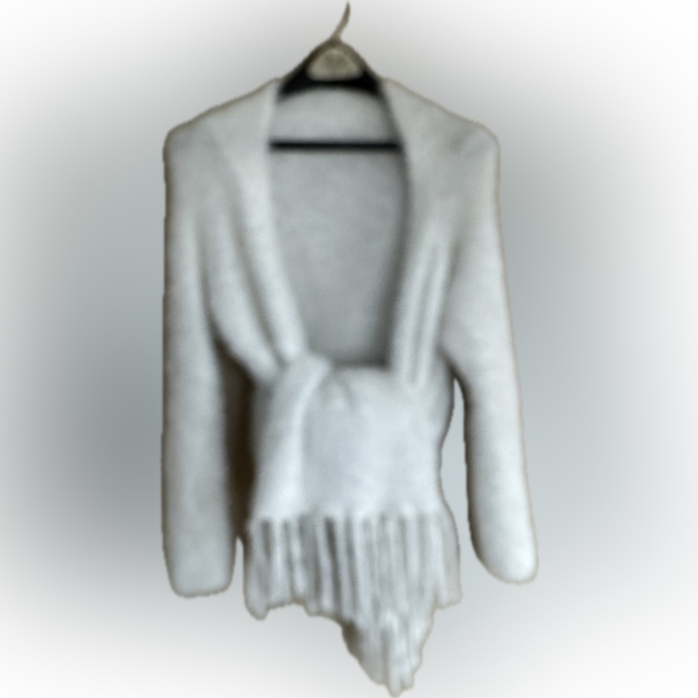Maaz White Textured Sweater
